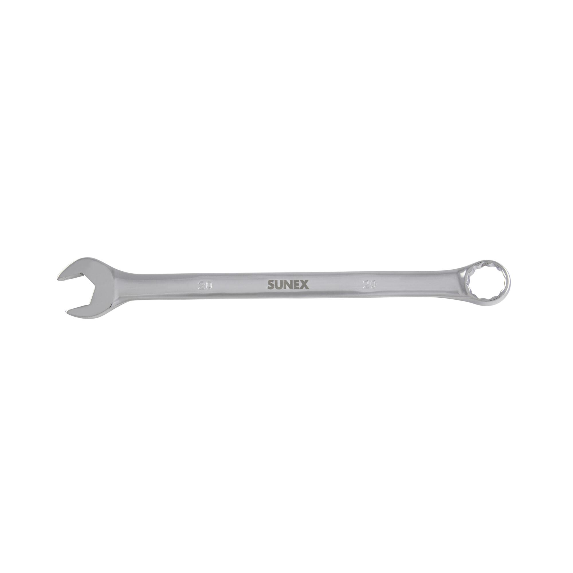 Sunex Tools Full Polish Combination Wrench — 20mm, Drop-Forged Alloy Steel, Model# 991820MA